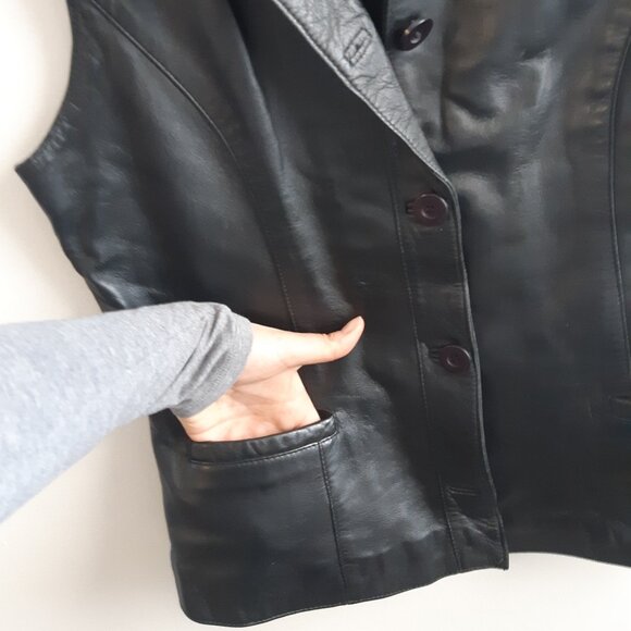 Daniel San Perfecto sleeveless genuine leather vest Medium - Picture 10 of 16